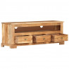 Szafka pod TV z litego drewna akacjowego, 110x30x40 cm, brązowa