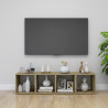 Szafki pod TV, 4 szt., biel i dąb sonoma, 37x35x37 cm