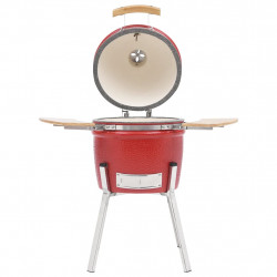 Ceramiczny grill Kamado z wędzarnią, 81 cm