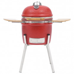 Ceramiczny grill Kamado z wędzarnią, 81 cm