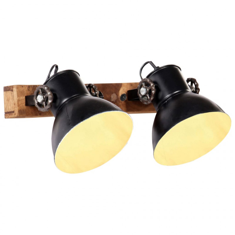 Industrialna lampa ścienna, czarna, 45x25 cm, E27