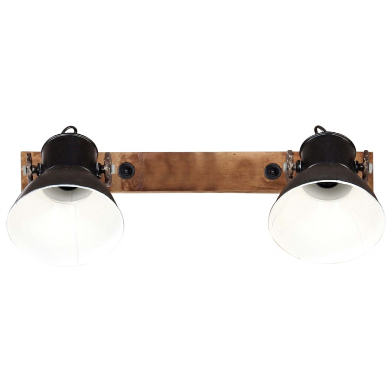 Industrialna lampa ścienna, czarna, 45x25 cm, E27