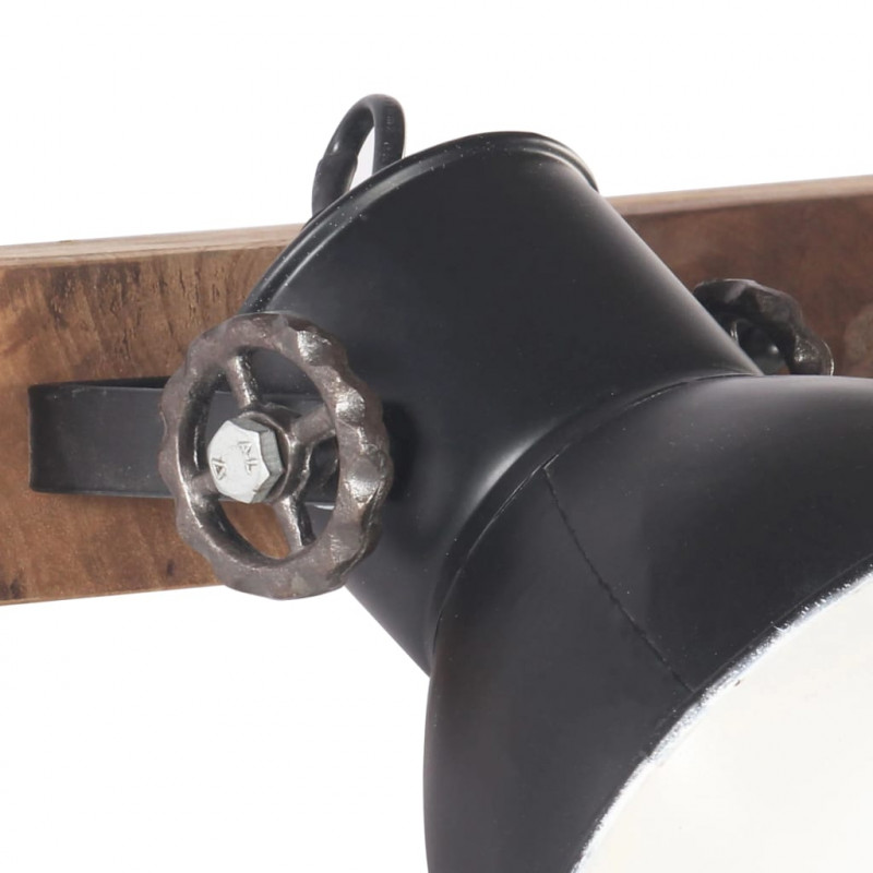 Industrialna lampa ścienna, czarna, 45x25 cm, E27