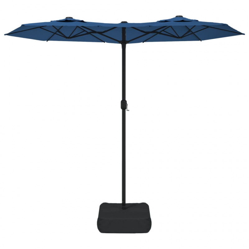 Podwójny parasol ogrodowy, niebieski, 316x240 cm
