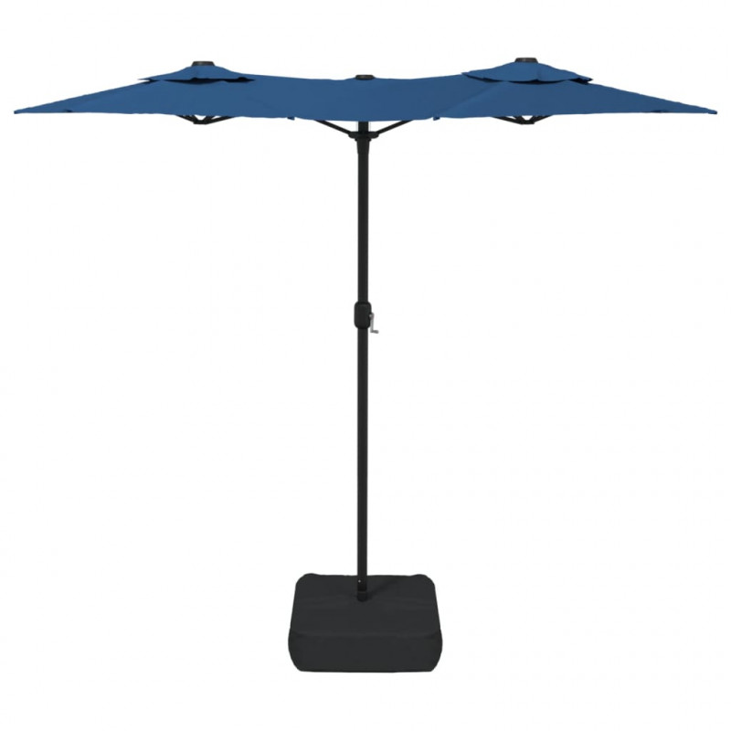 Podwójny parasol ogrodowy, niebieski, 316x240 cm