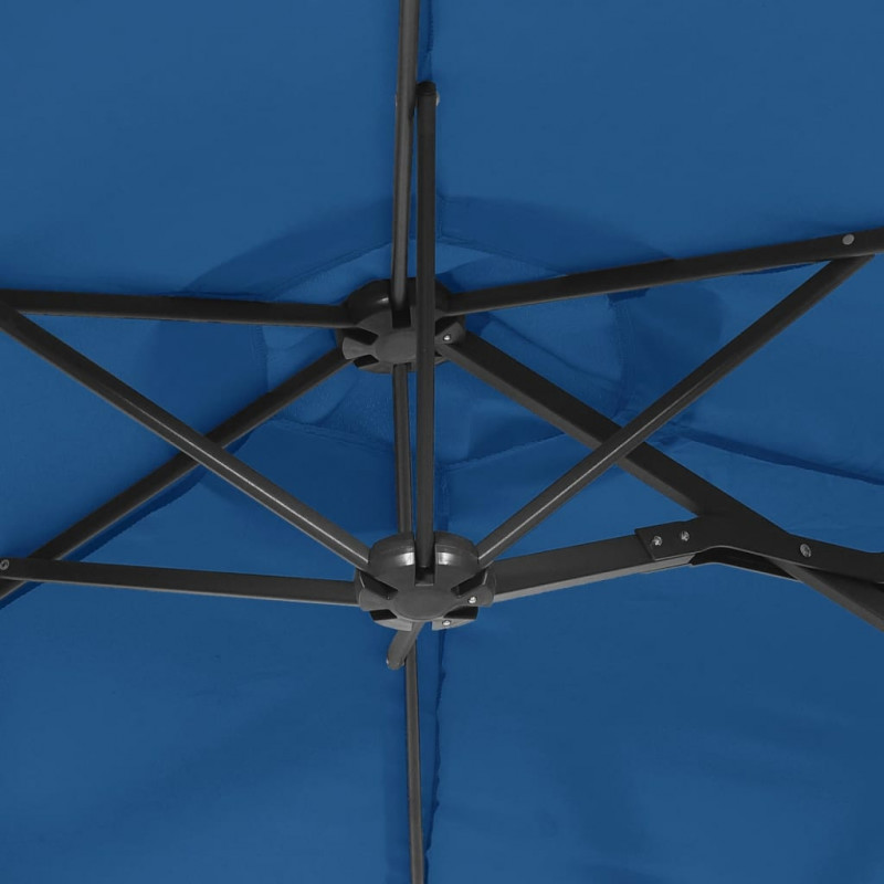 Podwójny parasol ogrodowy, niebieski, 316x240 cm