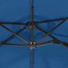 Podwójny parasol ogrodowy, niebieski, 316x240 cm
