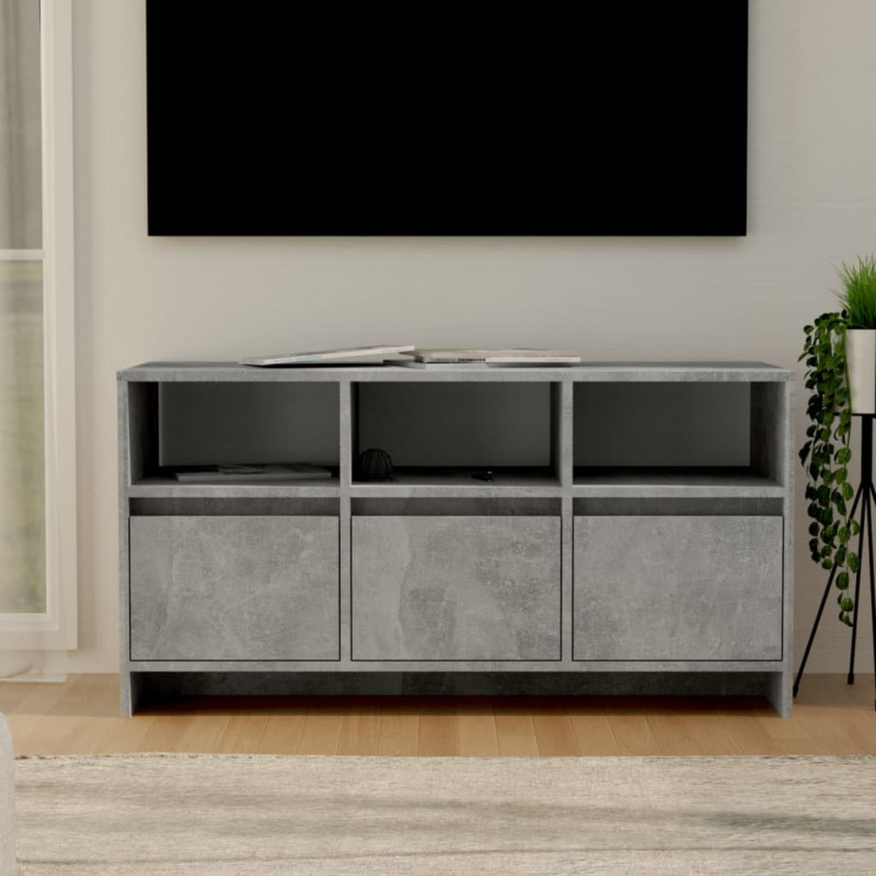 Szafka pod TV, szarość betonu, 102x37,5x52,5 cm