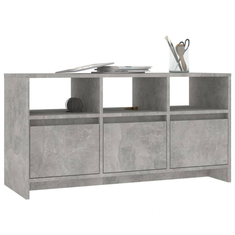 Szafka pod TV, szarość betonu, 102x37,5x52,5 cm
