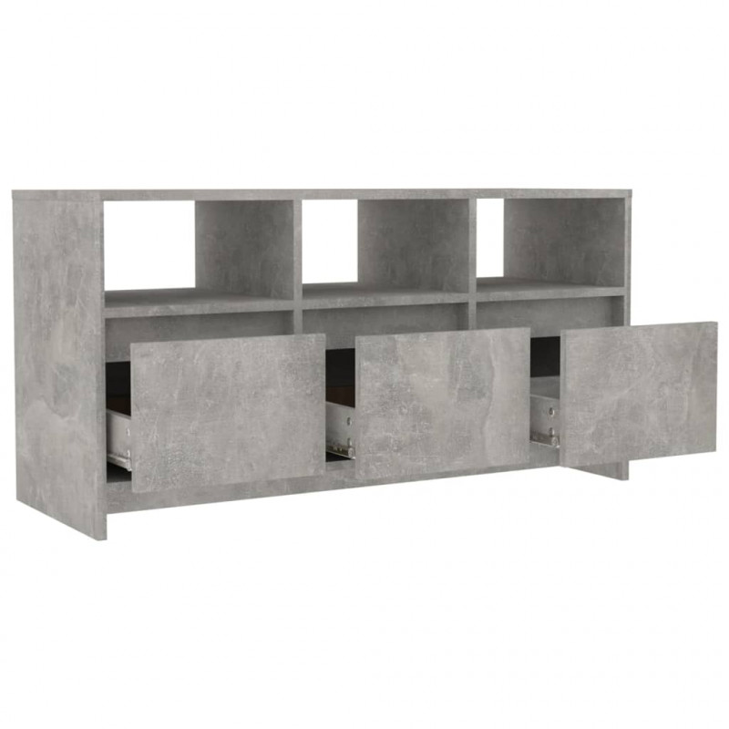 Szafka pod TV, szarość betonu, 102x37,5x52,5 cm