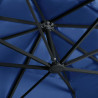 Parasol z LED i aluminiowym słupkiem, 400x300 cm, niebieski