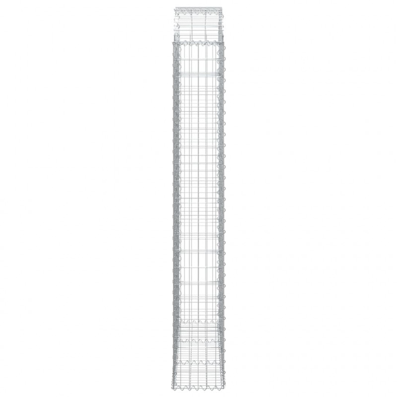Łukowaty kosz gabionowy 150x30x200/220 cm, galwanizowane żelazo