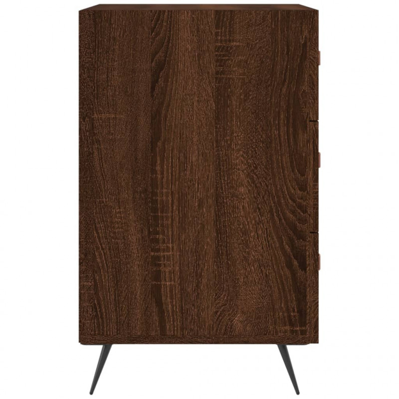 Szafka nocna, brązowy dąb, 40x40x66 cm, materiał drewnopochodny