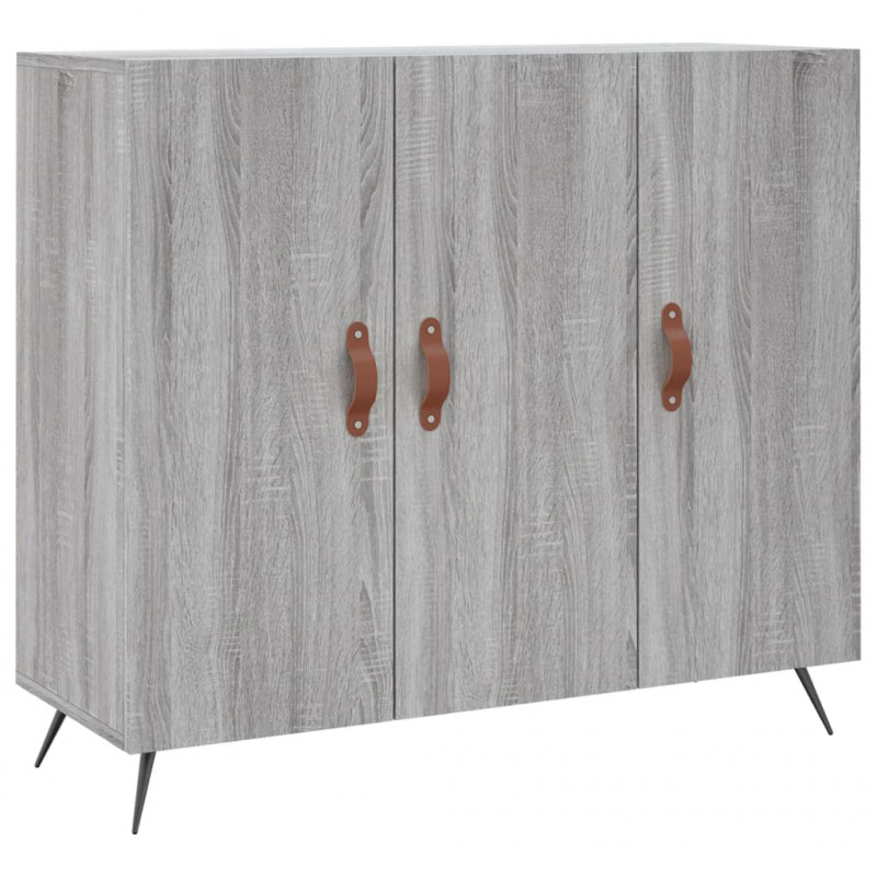 Szafka, szary dąb sonoma, 90x34x80 cm, materiał drewnopochodny