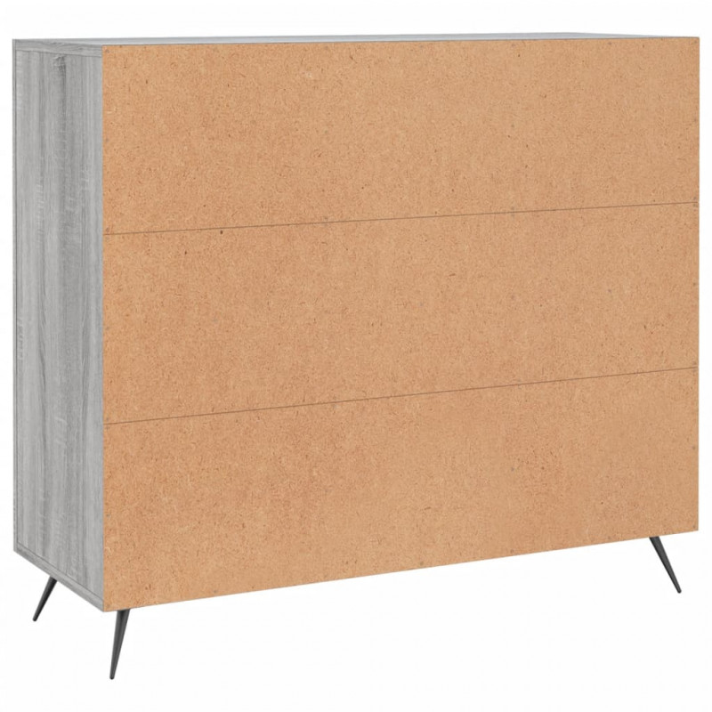 Szafka, szary dąb sonoma, 90x34x80 cm, materiał drewnopochodny