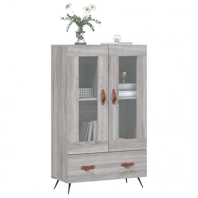 Wysoka szafka, szary dąb sonoma, 69,5x31x115 cm