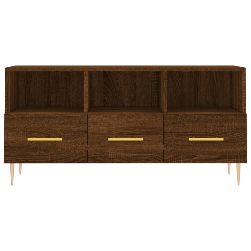 Szafka pod TV, brązowy dąb, 102x36x50 cm