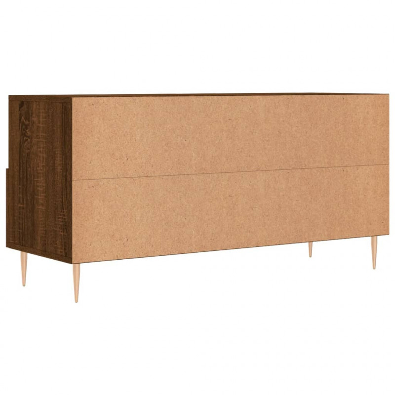 Szafka pod TV, brązowy dąb, 102x36x50 cm
