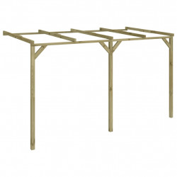 Pergola przyścienna, 2 x 4 x 2,2 m, drewno