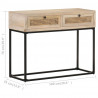 Stolik konsolowy, 100x35x76 cm, lite drewno mango i trzcina