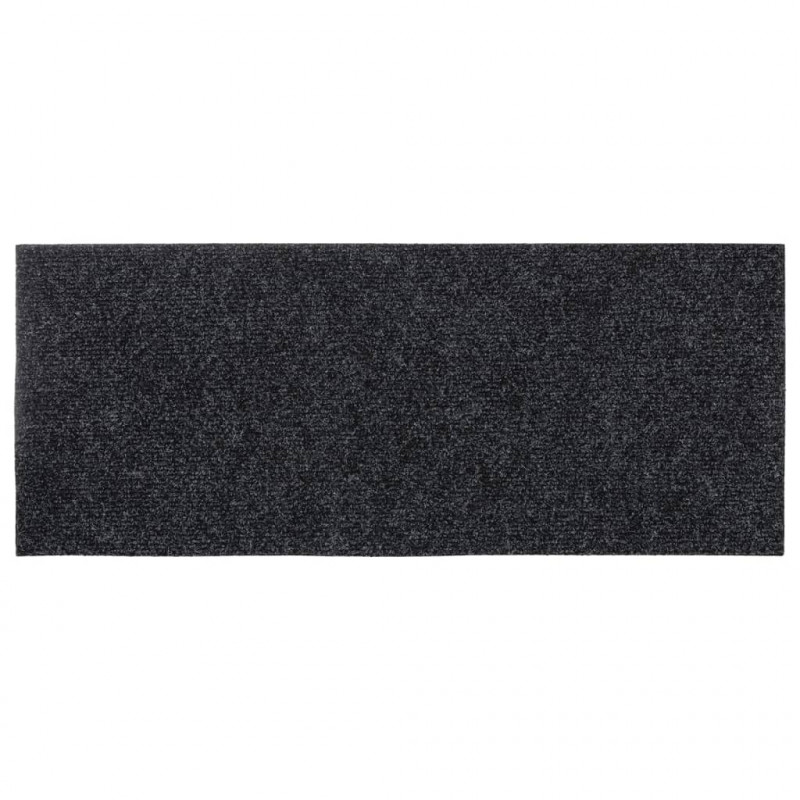 Samoprzylepne nakładki na schody, 15 szt., 60x25 cm, szare