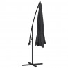 Parasol wiszący z aluminiowym słupkiem, 350 cm, czarny