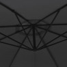 Parasol wiszący z aluminiowym słupkiem, 350 cm, czarny