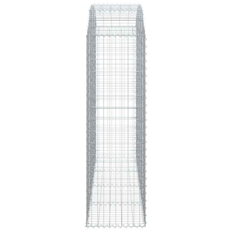 Łukowaty kosz gabionowy 200x50x160/180 cm, galwanizowane żelazo