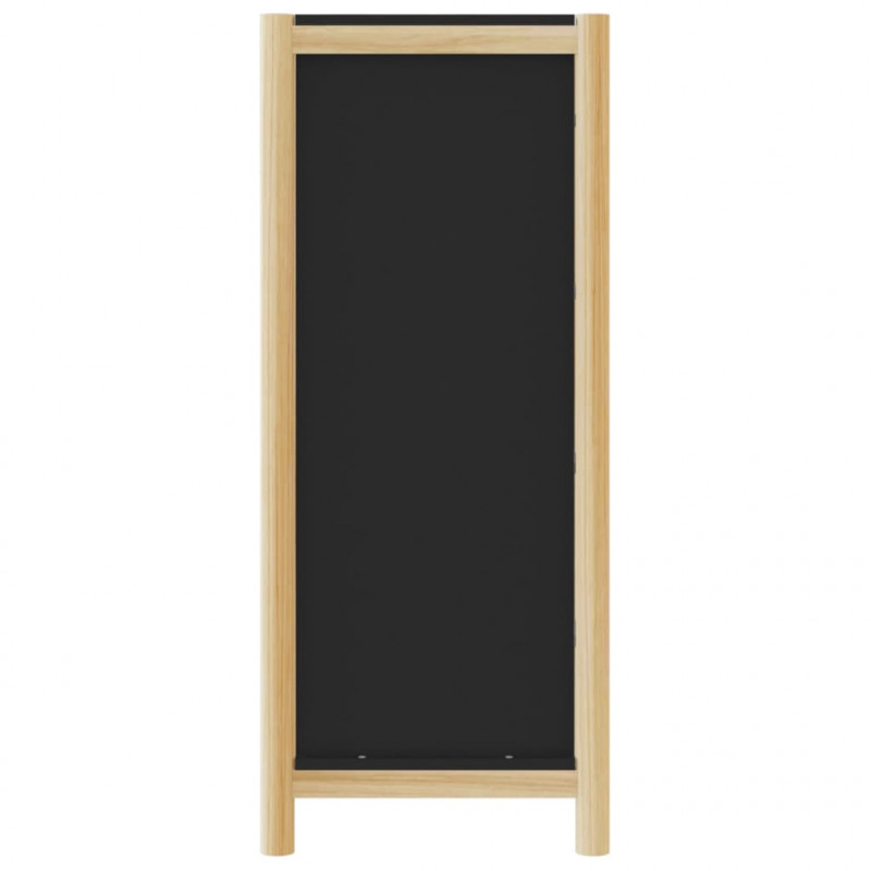 Wysoka szafka, czarna, 42x38x90, materiał drewnopochodny