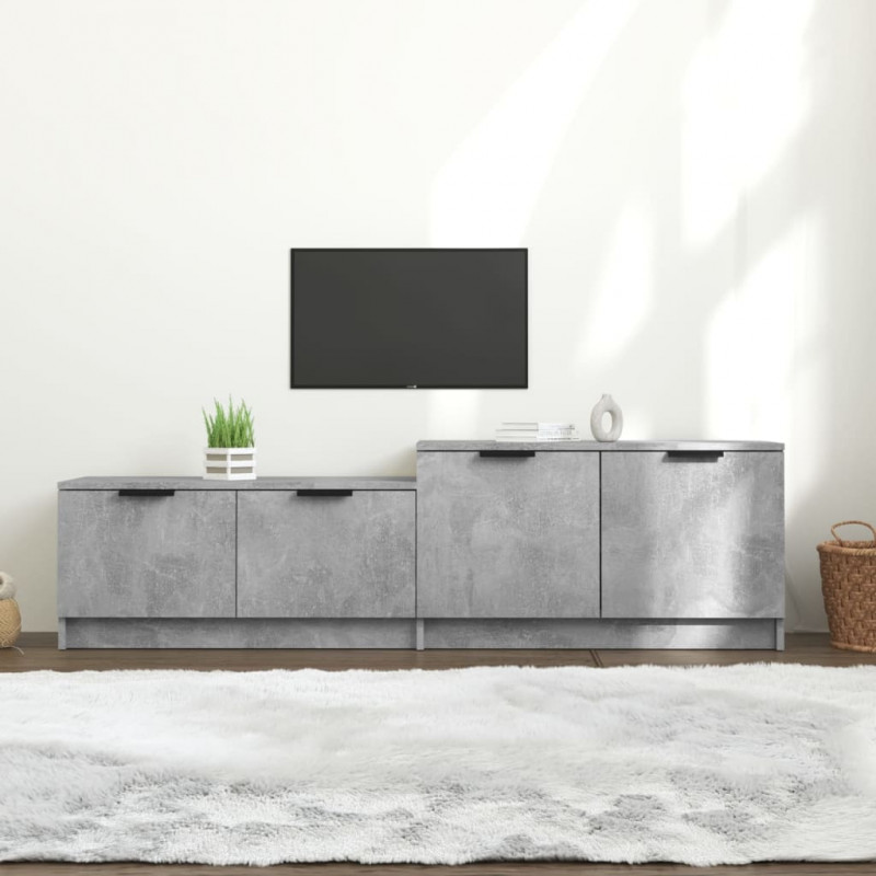Szafka pod telewizor, szarość betonu, 158,5x36x45 cm