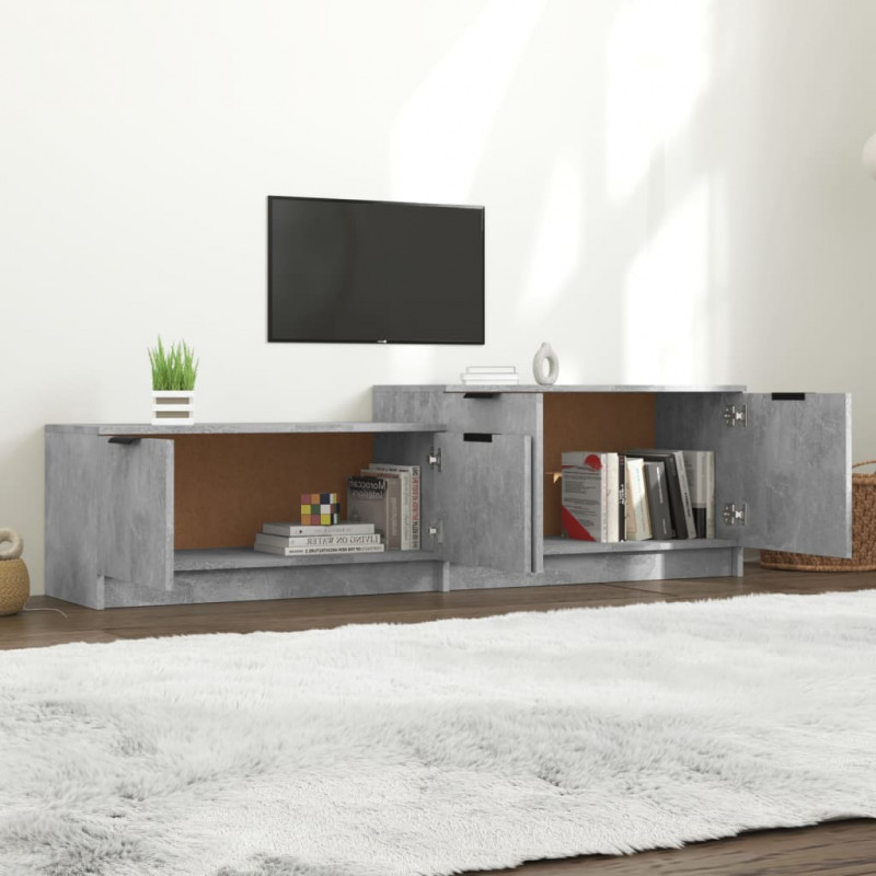Szafka pod telewizor, szarość betonu, 158,5x36x45 cm