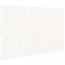 Wezgłowie łóżka, białe, 185x3x110 cm, lite drewno sosnowe
