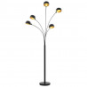 Lampa stojąca, 200 cm, 5 x E14, czarno-złota