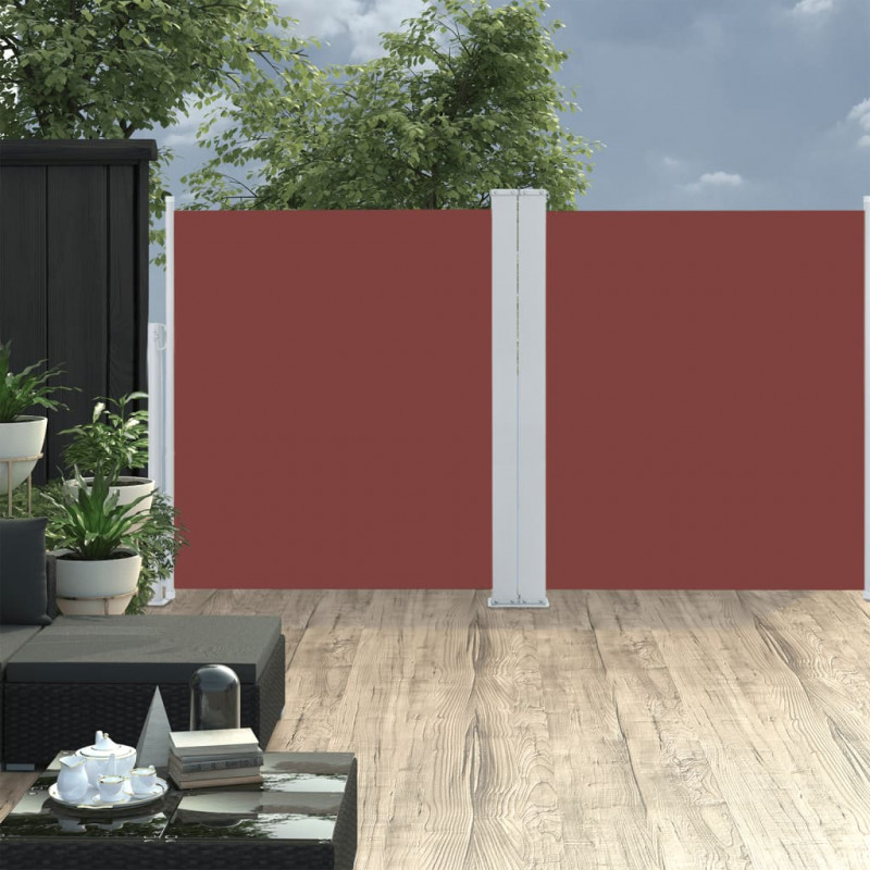 Zwijana markiza boczna, 170 x 600 cm, brązowa