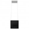Wiszący okap nad wyspę, dotykowy LCD, 37 cm, stal