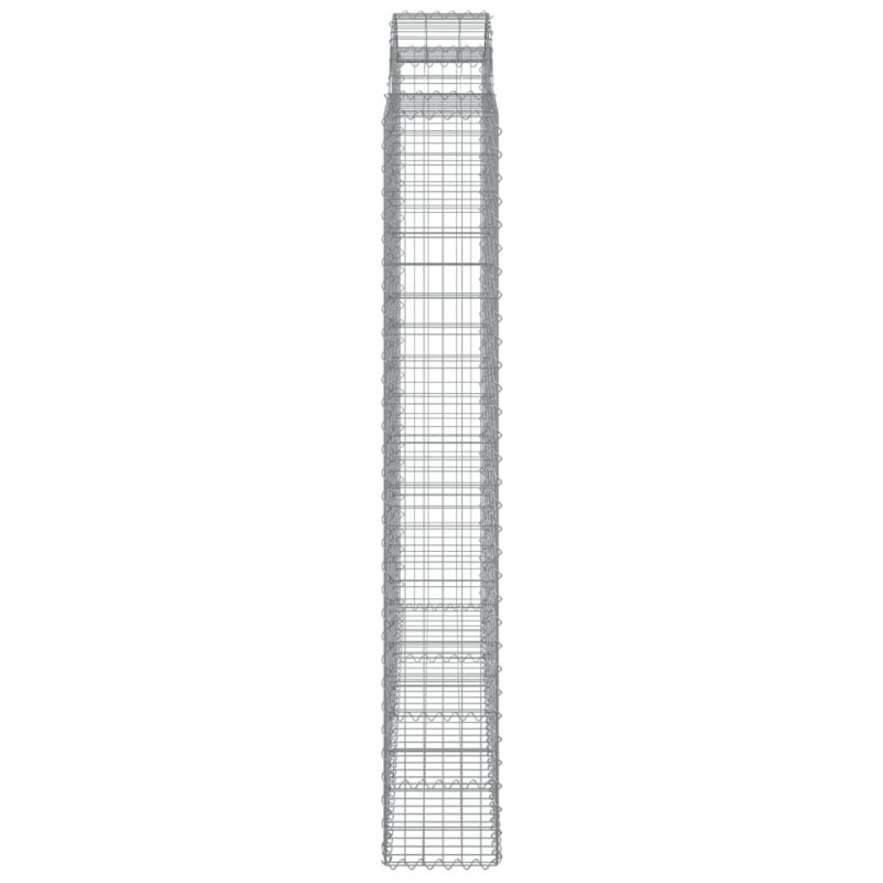 Łukowaty kosz gabionowy 200x30x200/220 cm, galwanizowane żelazo