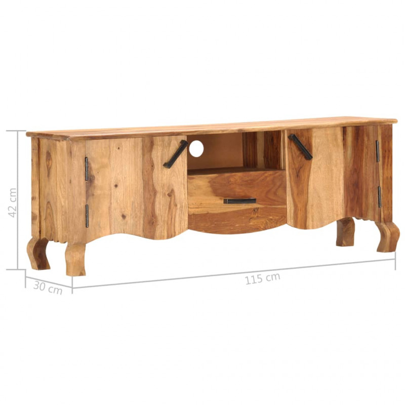 Szafka pod telewizor, 115x30x42 cm, lite drewno