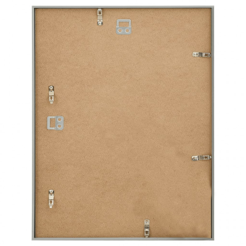 Ramki na zdjęcia, 3 szt., ścienne, srebrne, 40x50 cm, MDF