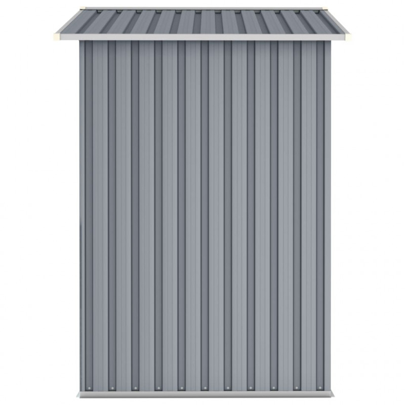 Szopa ogrodowa, szara, 205x129x183 cm, stal galwanizowana