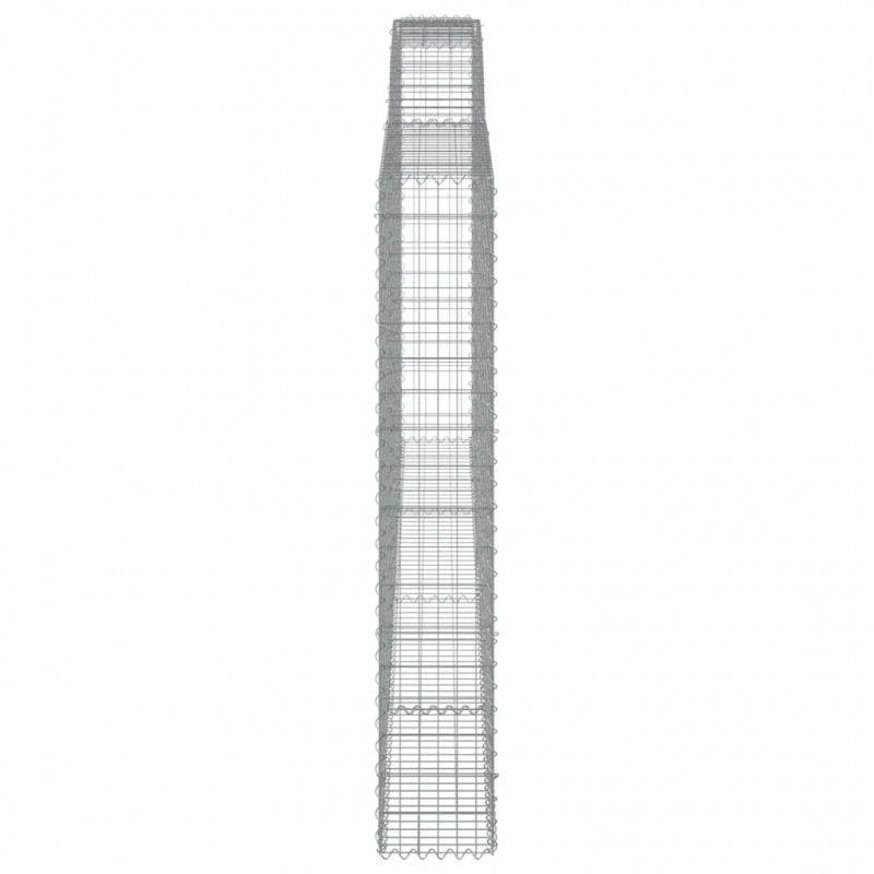 Łukowaty kosz gabionowy 400x30x180/200 cm, galwanizowane żelazo