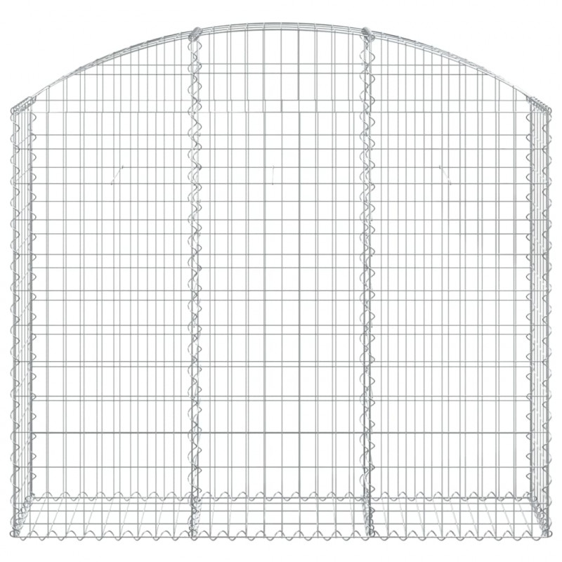 Łukowaty kosz gabionowy 150x30x120/140 cm, galwanizowane żelazo