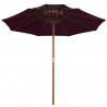 Parasol ogrodowy z dwupoziomową czaszą, bordowy, 270 cm