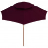 Parasol ogrodowy z dwupoziomową czaszą, bordowy, 270 cm
