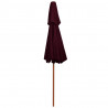 Parasol ogrodowy z dwupoziomową czaszą, bordowy, 270 cm