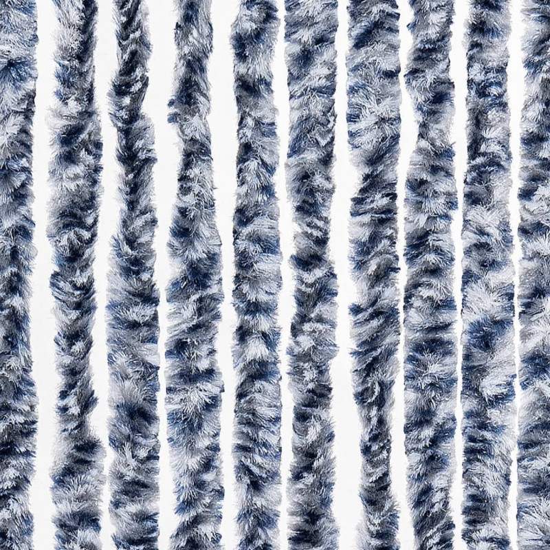 Zasłona przeciwko owadom, niebiesko-biała, 90x200 cm, szenil