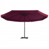 Parasol ogrodowy na słupku aluminiowym, 500 cm, bordowy
