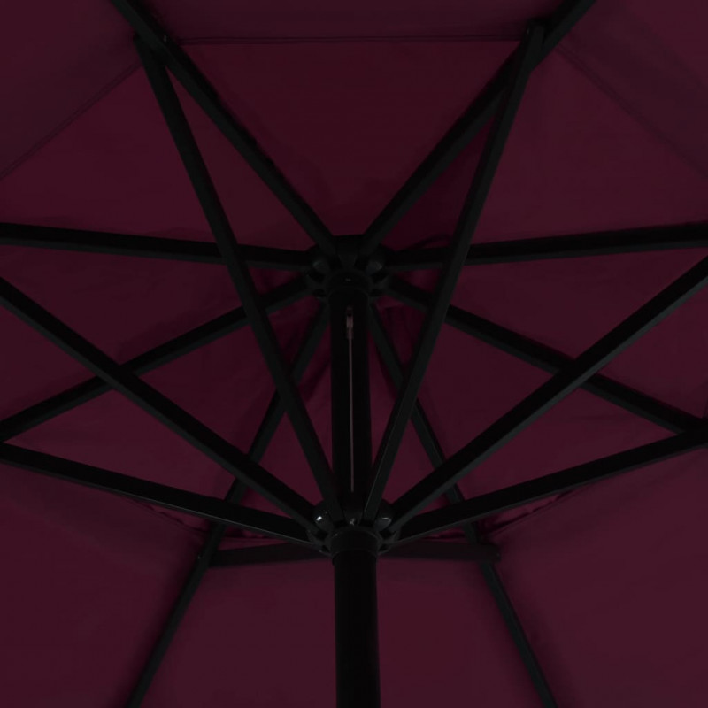 Parasol ogrodowy na słupku aluminiowym, 500 cm, bordowy