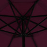 Parasol ogrodowy na słupku aluminiowym, 500 cm, bordowy
