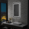Ścienne lustro łazienkowe z LED i czujnikiem dotyku, 60x100 cm