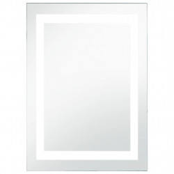 Ścienne lustro łazienkowe z LED i czujnikiem dotyku, 60x100 cm
